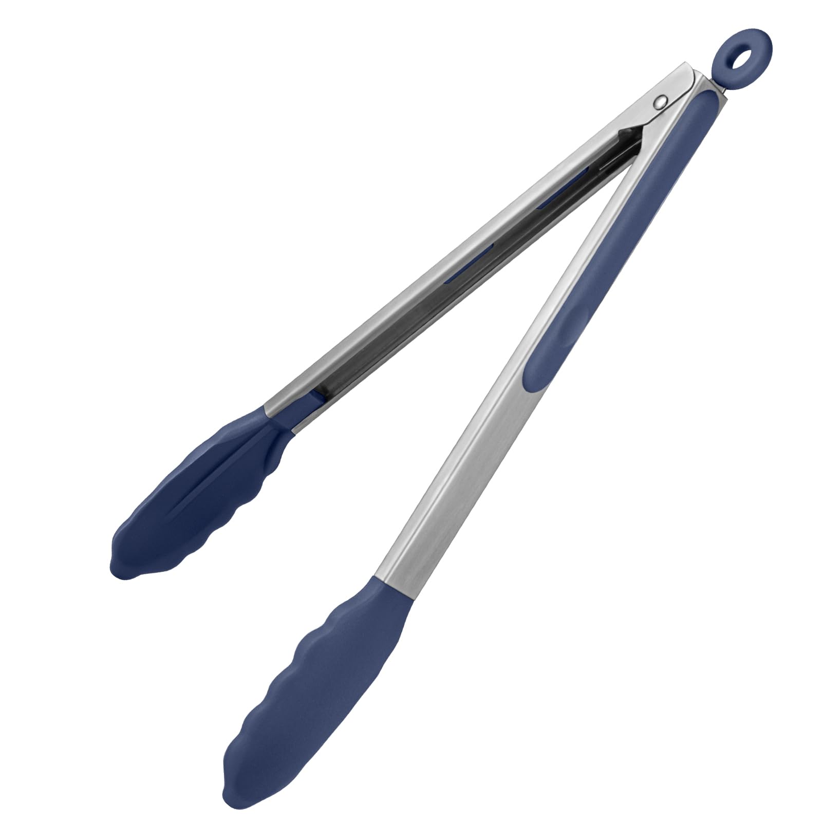 600F Heat Resistant Kitchen Tongs: U-Taste 12 Inch Large Silicone Cooking Tong With Non Stick Rubber Tips & Silicon Coated 18/8