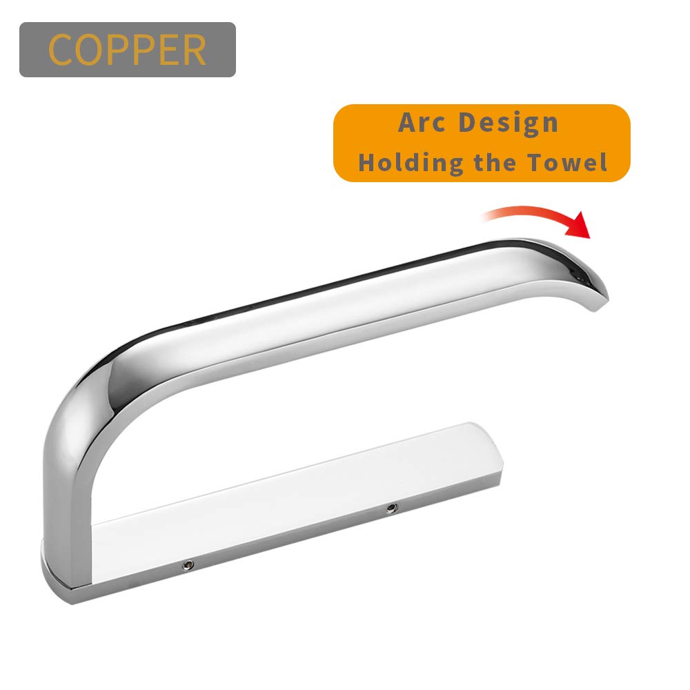 BESy Brass Toilet Tissue Paper Holder Polished Chrome Bathroom Accessories Fixtures Wall Mounted  Rust Protection