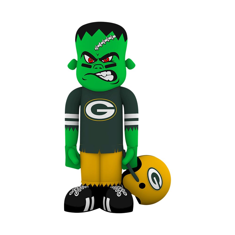 Sporticulture NFL Green Bay Packers 7 8 Blow Up Inflatable Steinbacker with LED Lights & Built-in Blower - Balloon Merchandise D