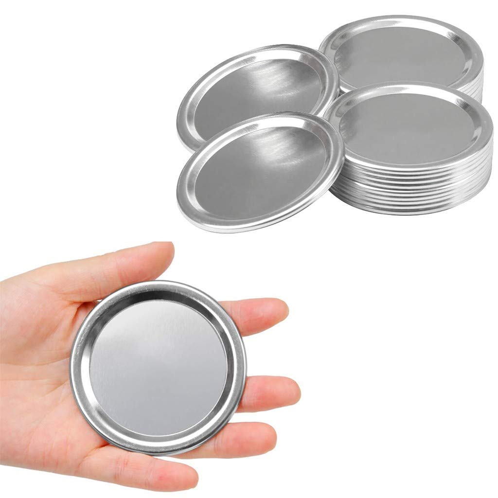 Canning Lids, Regular Mouth Mason Jar Lids, Stainless Steel Lids For Mason Jar Regular Mouth, Split-Type Lids Leak Proof And Sec