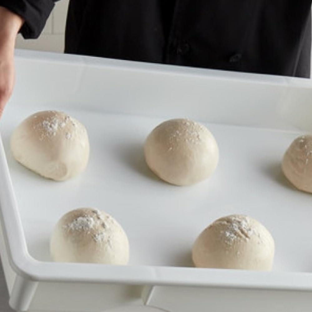 Truecraftware- 18'' X 26'' X 3'' Pizza Dough Proofing Box White Color- Pizza Proofing Dough Pan Dough Proofing Box Tray Dough Bo