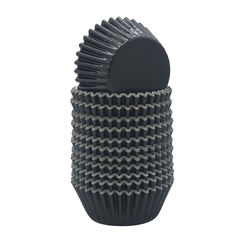 Huaswan Black Foil Cupcake Liners Standard Baking Cups For Party And More, 240-Count