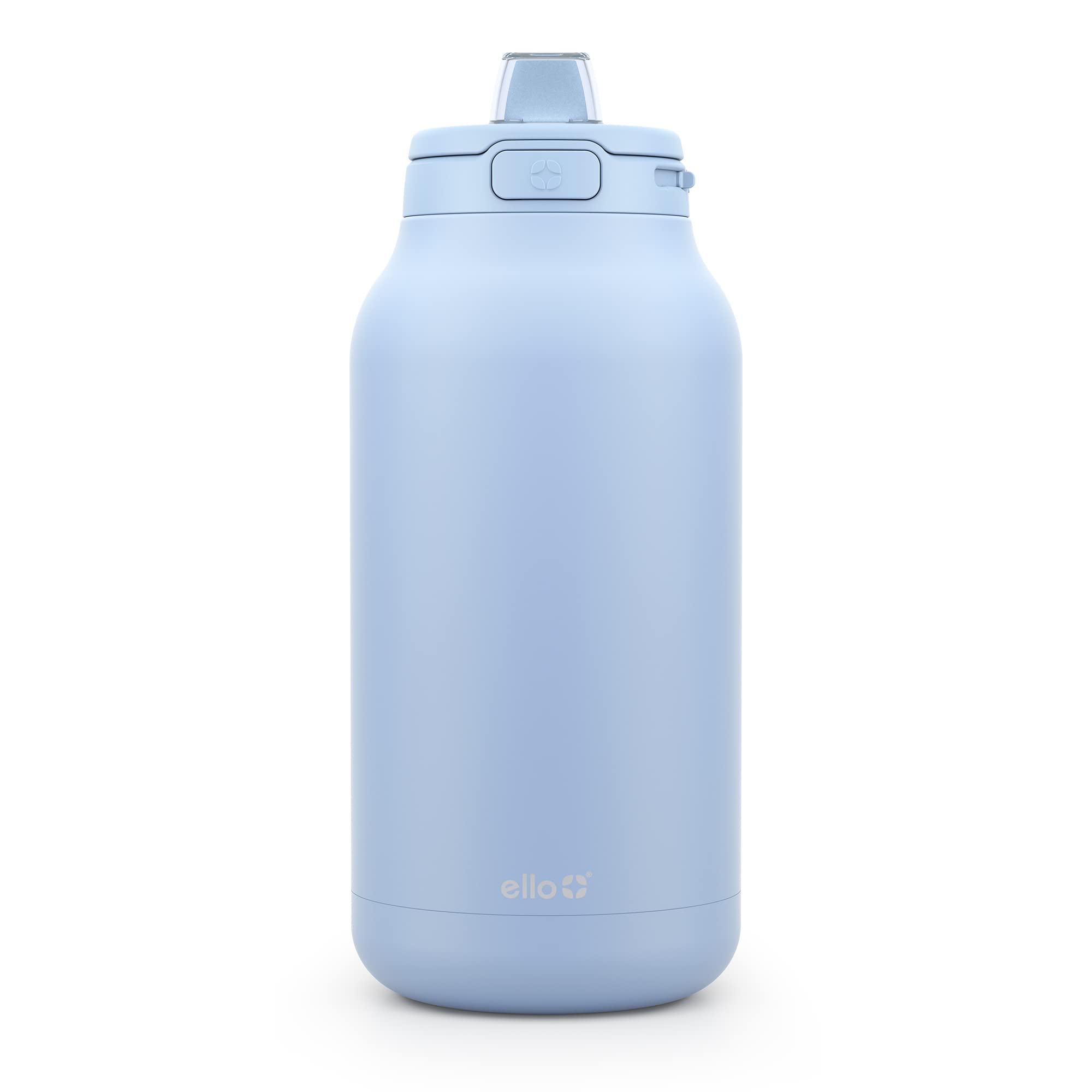 Ello Hydra Half Gallon Vacuum Insulated Stainless Steel Jug With Locking, Leak-Proof Lid And Soft Silicone Straw, Metal Reusable