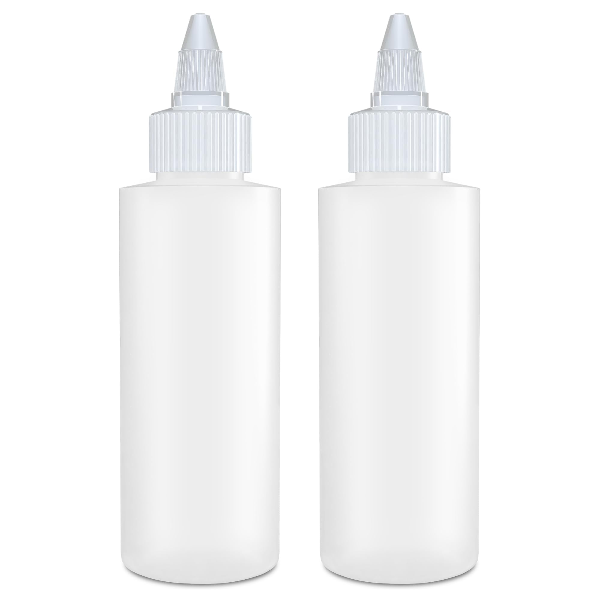 Brightfrom Condiment Squeeze Bottles, 4 Oz Empty Squirt Bottle With Twist Top Cap, Leak Proof - Great For Ketchup, Mustard, Syru