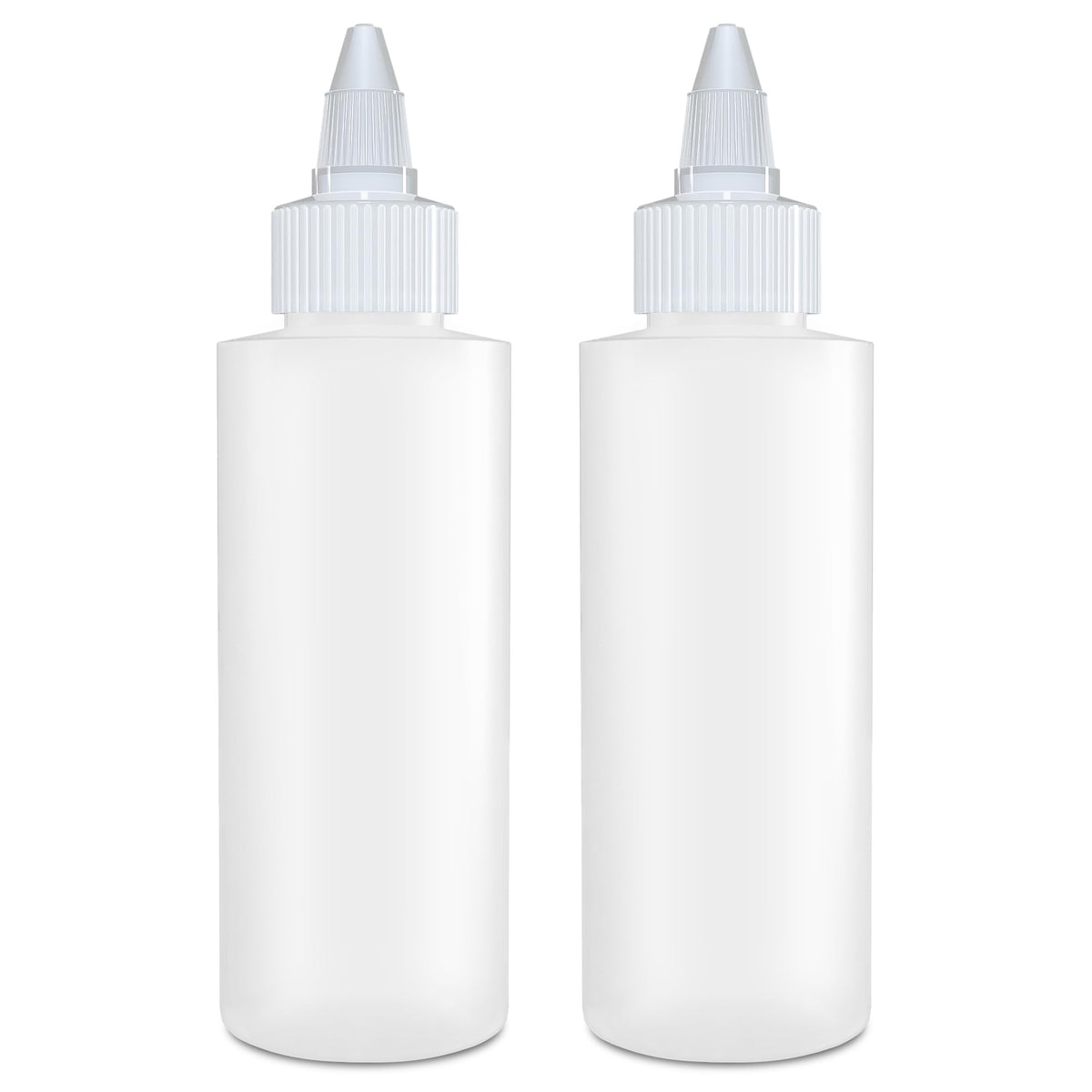 Brightfrom Condiment Squeeze Bottles, 4 Oz Empty Squirt Bottle With Twist Top Cap, Leak Proof - Great For Ketchup, Mustard, Syru
