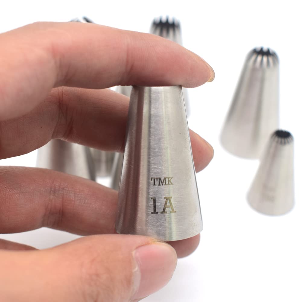 10 Pcs Stainless Steel Seamless Icing Nozzles Large Nozzle Nozzle Cake Decorating Tools