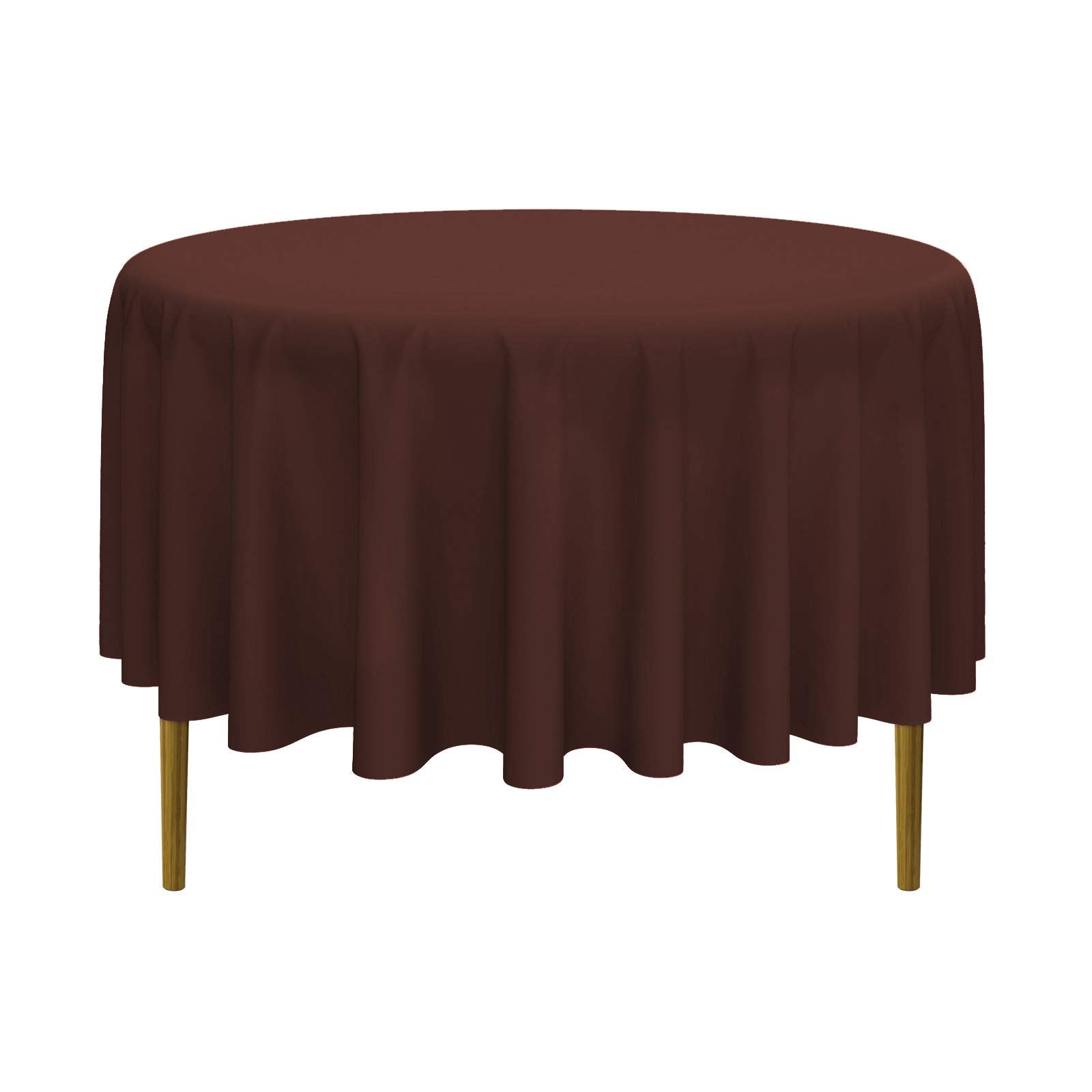 Lann'S Linens - 90 Round Premium Tablecloth For Wedding/Banquet/Restaurant - Polyester Fabric Table Cloth - Chocolate Brown