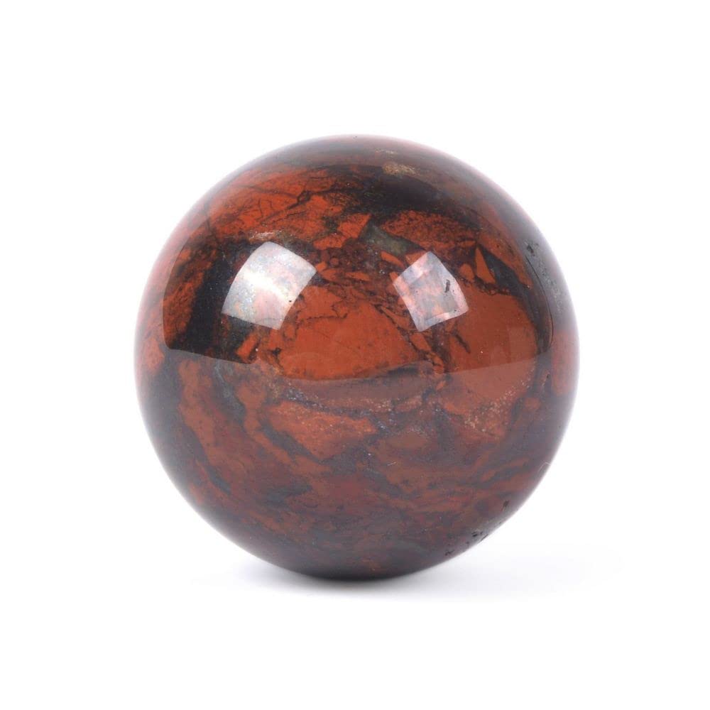 Justinstones Natural Red Brecciated Jasper Tumble 20mm Gemstone Healing Crystal Energy Ball Round Sphere Specimen Collection Poc