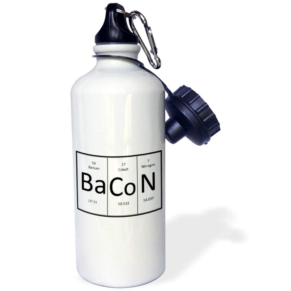 3dRose Bacon Sports Water Bottle, Multicolor, 21 oz