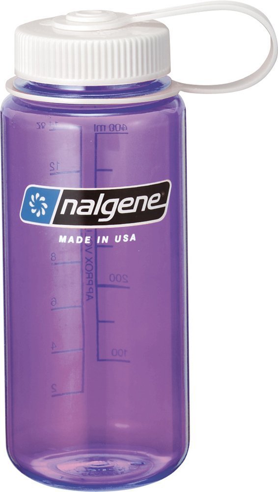 Nalgene Tritan Wide Mouth BPA-Free Water Bottle  Purple  16 oz (342056)
