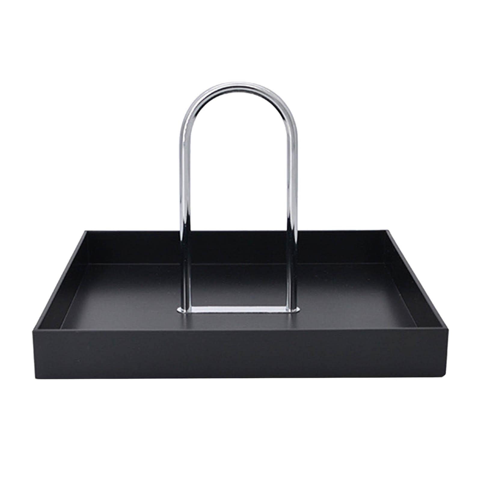 Atorse Abs Pvc Vanity Tray With Handle For Bathroom Coffee Table Home Decor Black|Home & Garden|Kitchen, Dining & Bar|Dinnerware
