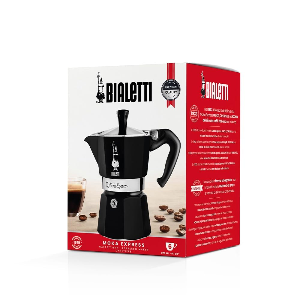Bialetti 4953 Moka Express Espresso Maker  Black