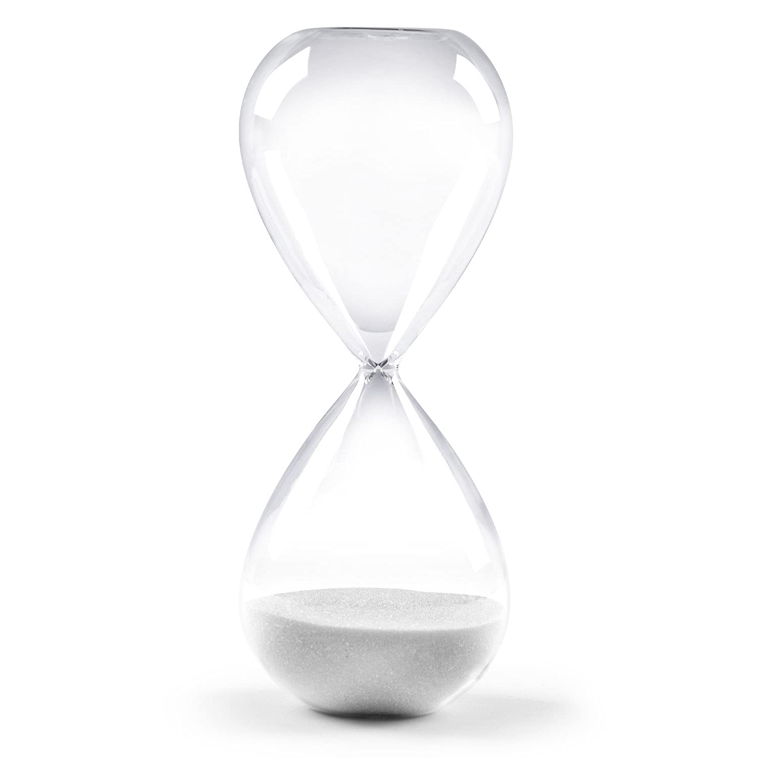 Swisselite Hourglass Sand Timers, Hourglass Sand Clock Inspired Glass For Home, Desk, Office Decor (8.5Inch-60Mins Blue)