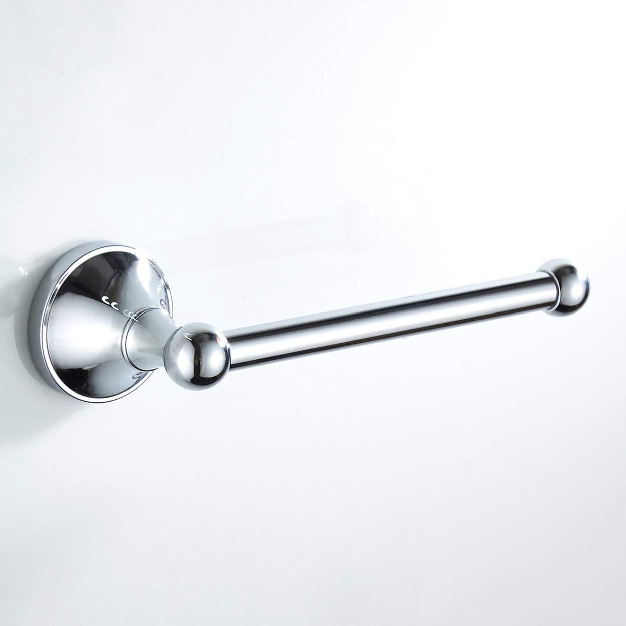 Flybath Toilet Paper Holder Without Cover Brass Bathroom Tissue Roll Bar Wall Mounted  20 cm / 7.87 inches  Polished Chrome