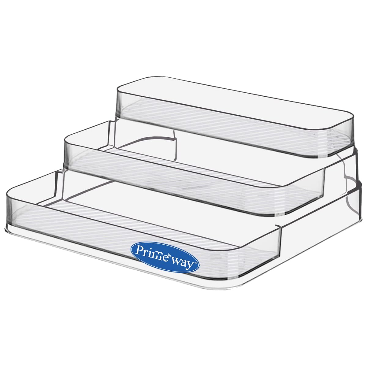 Primeway Plastic 3 Tier Pantry Kitchen Spice Rack | Cabinet Organizer | Countertop | Bathroom Shelf |Office Desk Organizer | Fri