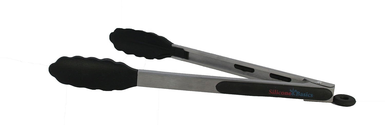 Silicone Basics Ultimate 9-Piece Black Stainless Steel & Silicone Kitchen Utensil Set - Premium Quality Cooking Tools