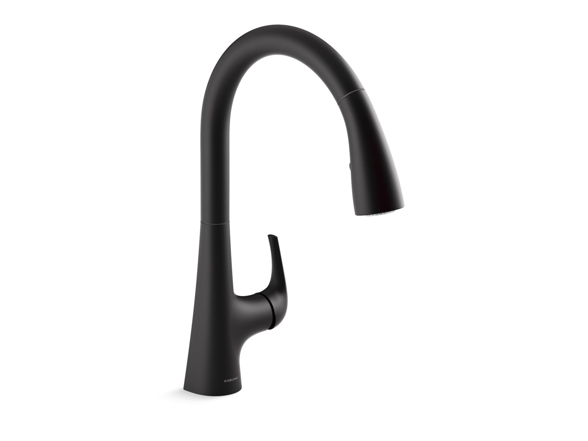 Sterling 24274-BL Medley Pull-Down Kitchen Faucet, 1.5 GPM, High Arch Spout, Single-Handle, Two-Function Sprayhead, Temperature 