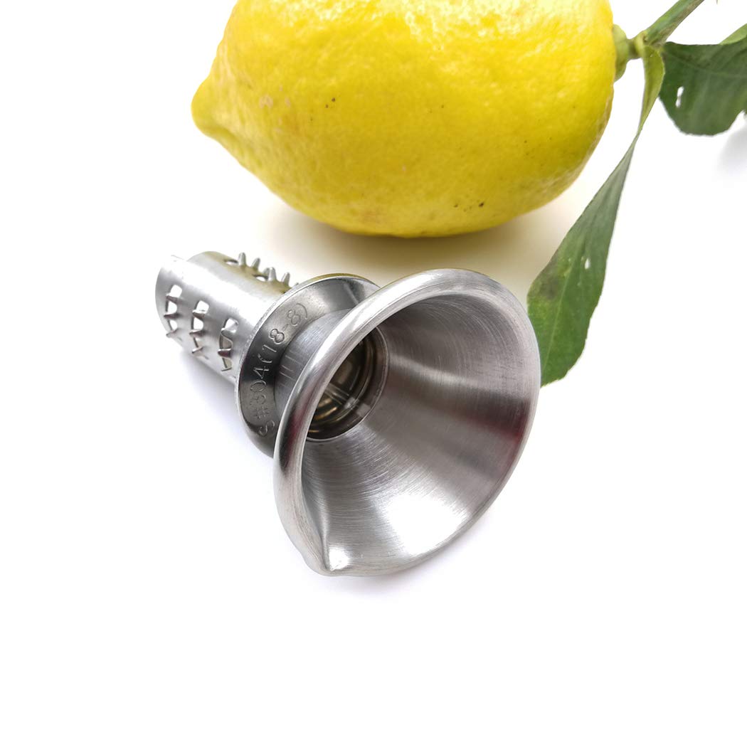 Isavage 18/8 Stainless Steel Portable Manual Lemon Squeezer Citrus Orange Juice Hand Juicer Screw Press Fresh Squeezed Fruit Kit