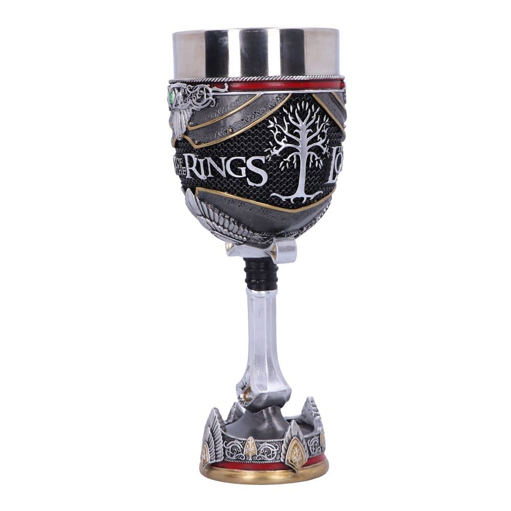 Nemesis Now Officially Licensed Lord Of The Rings Aragorn Goblet, Silver, 19.5Cm