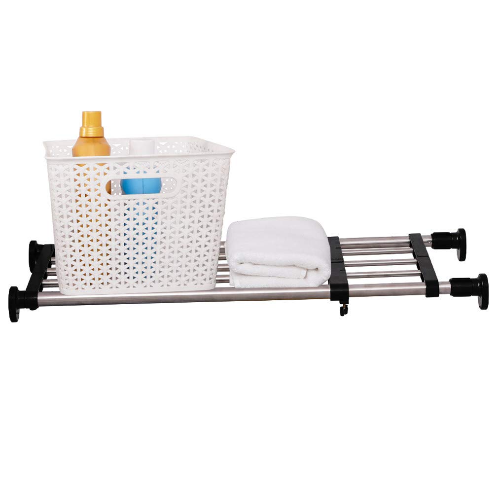 Hershii Expandable Closet Tension Shelf Rod Adjustable Metal Storage Rack Cabinet Organizer Diy Divider Separator Shelves For Wa