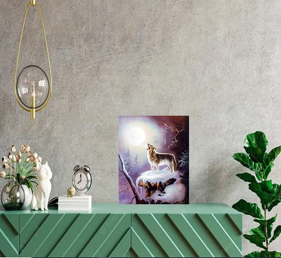 Warrior 'S Wolf Song Native American Wall Decor Art Print Poster Picture (16X20)
