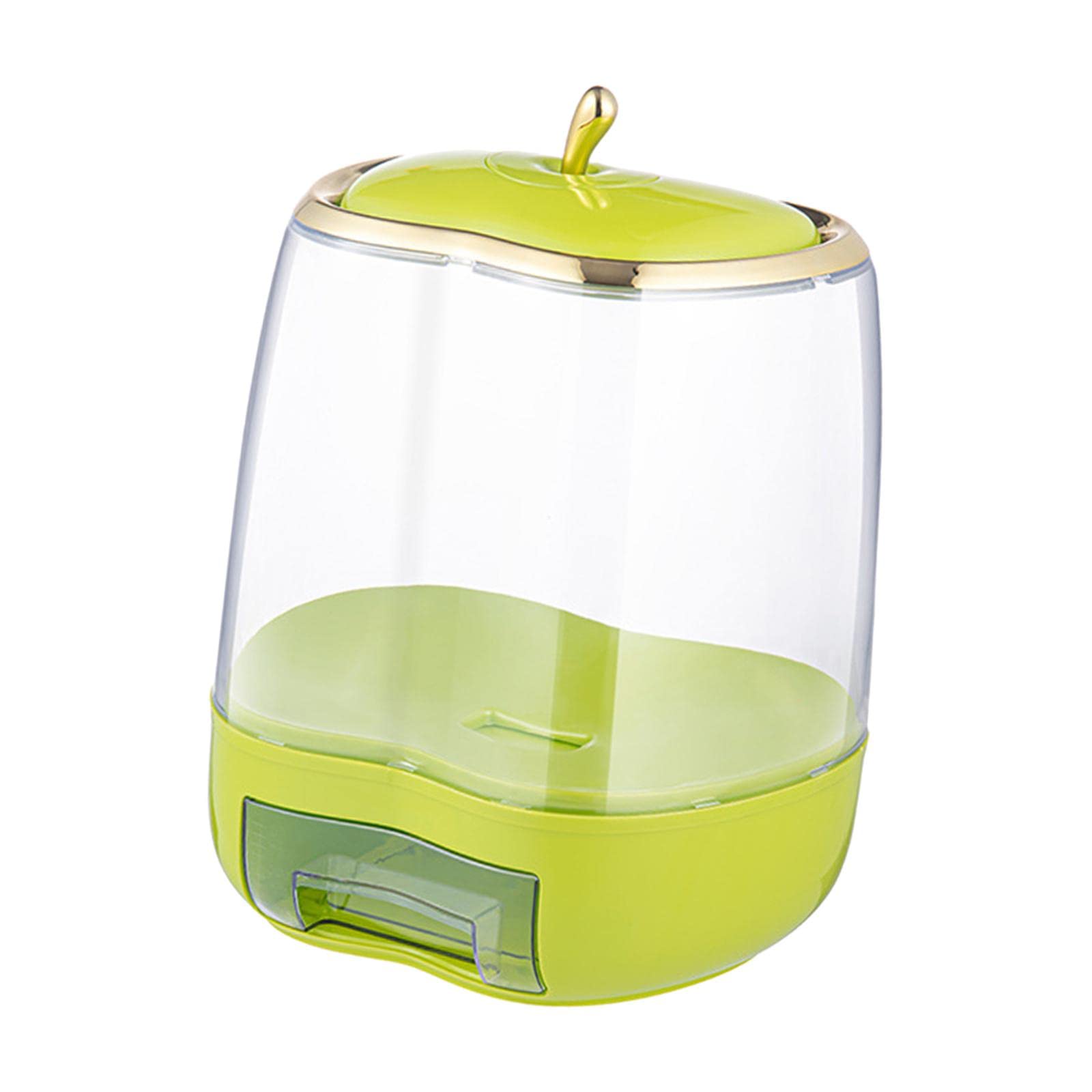 Saz Dekor Multipurpose Cereal Dispenser Food Container Sealed Lid For Grain Nuts Rice Green
