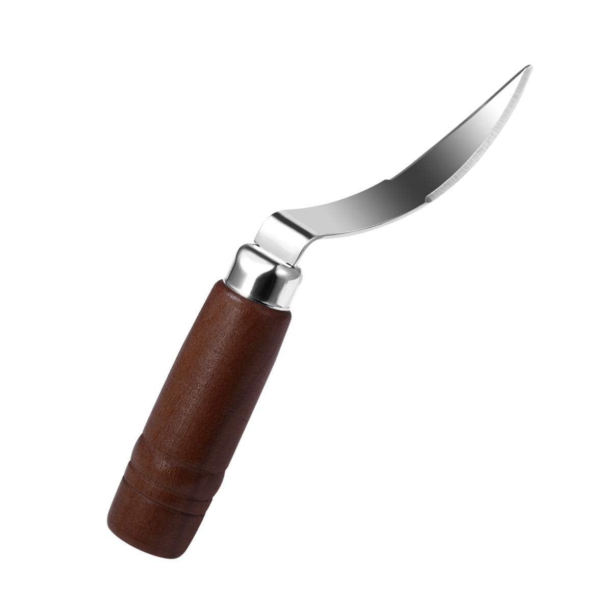 Yarnow 1 Pc Coconut Scraper, Coconut Opener Tool, Stainless Steel Coconut Opener, With Wooden Handle, Coconut Tool