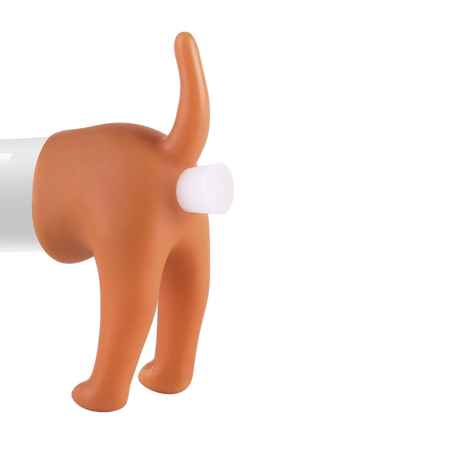 Pooping Dog Butt Toothpaste Topper, Dog Toothpaste Dispenser, Gag Gift Toothpaste Squeezer,Safe Nature Rubber With Stopper Yello