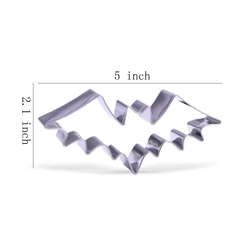 5 Inch Bat Cookie Cutter - Stainless Steel