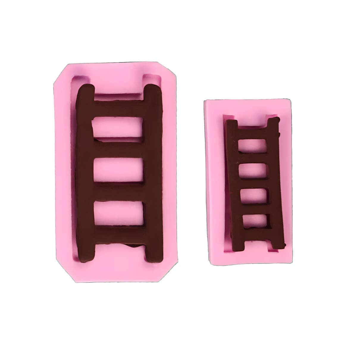 2Pcs Mini Size Ladder Or Fence Shaped Silicone Fondant Mold Cake Cupcake Decorating Tool Chocolate Candy Polymer Clay Making Mou