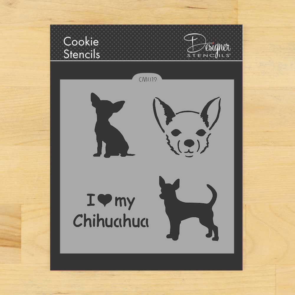 I Love My Chihuahua Cookie And Craft Stencil By Designer Stencils