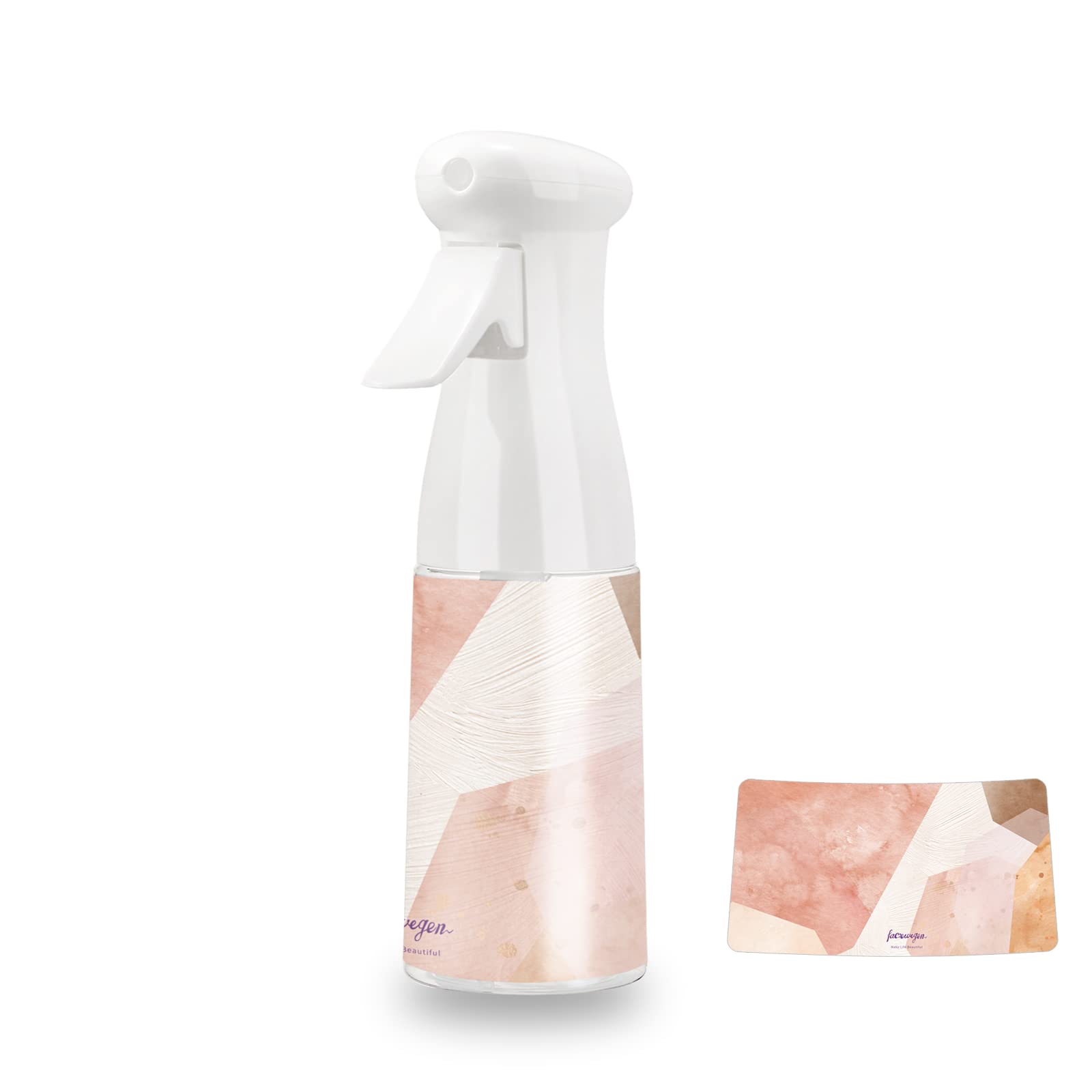 Facewegen Hair Spray Bottle Continuous Mist Spray Bottle Refillable Plastic Fine Spraying Bottle For Hair Styling, Plants, Clean