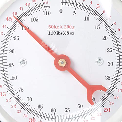 Pit Bull 1 X 110 Lb. Hanging Spring Kitchen Dial Scale, Silver