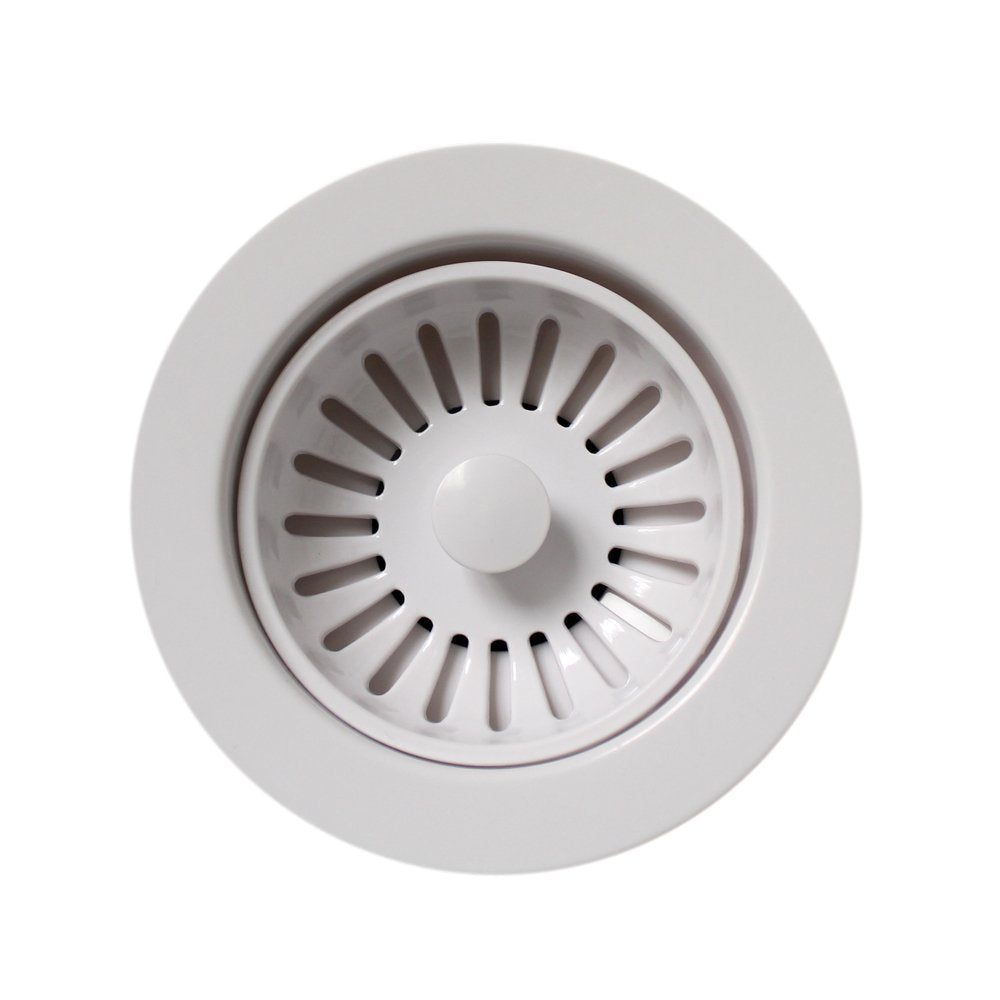 3.5'' Basket Strainer For 3.5'' Kitchen Sinks Finish: White