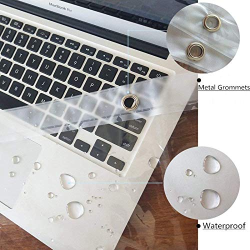 AooHome Standard 72x72 Inches Shower Curtain Liner  Clear Eva 8 Gauge Shower Liner with Hooks  Bottom Magnets  Waterproof  Heavy Duty  Rust Proof Grommets