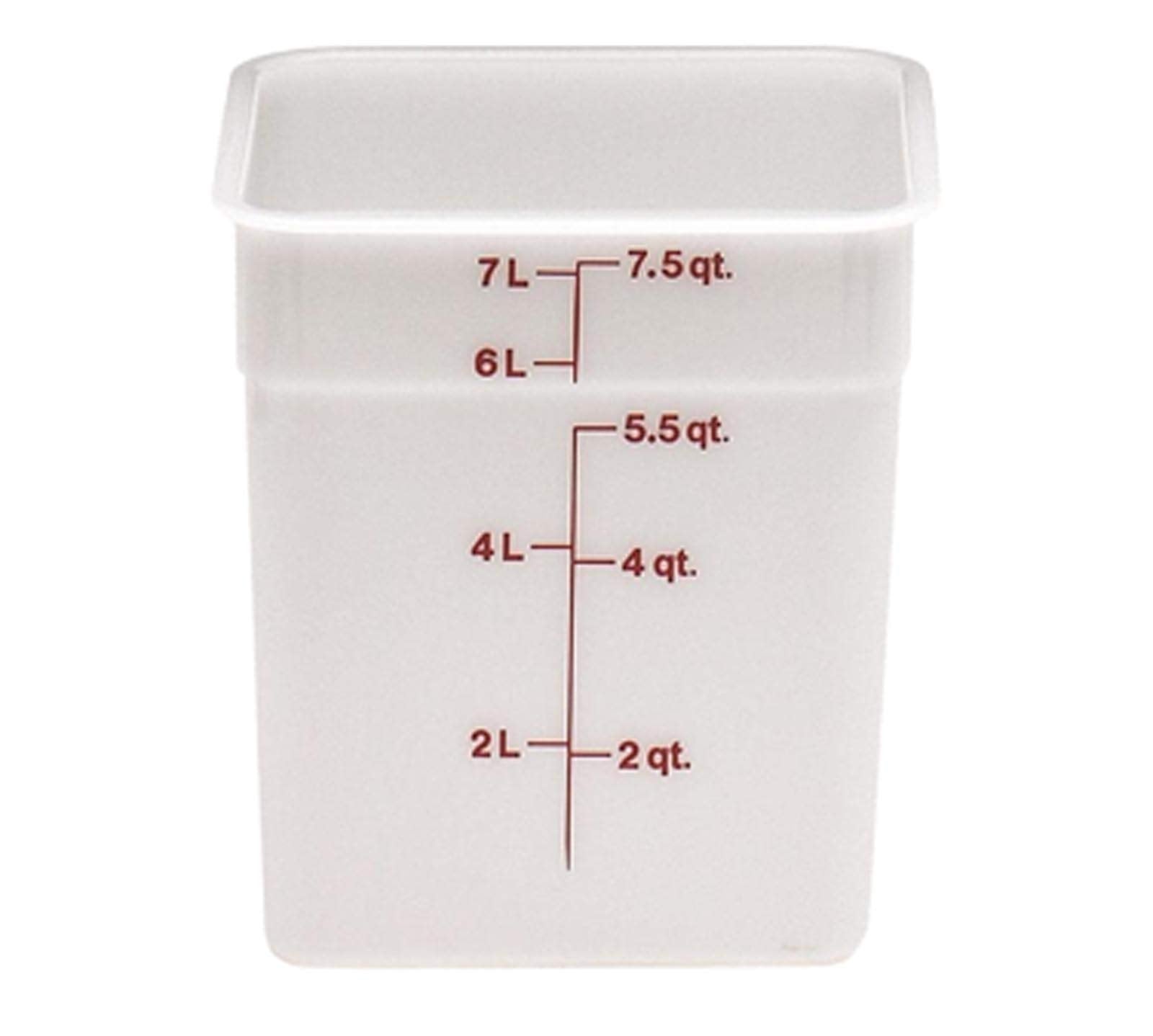 Cambro 8Sfsp148 White Poly 8 Qt Camsquare Container