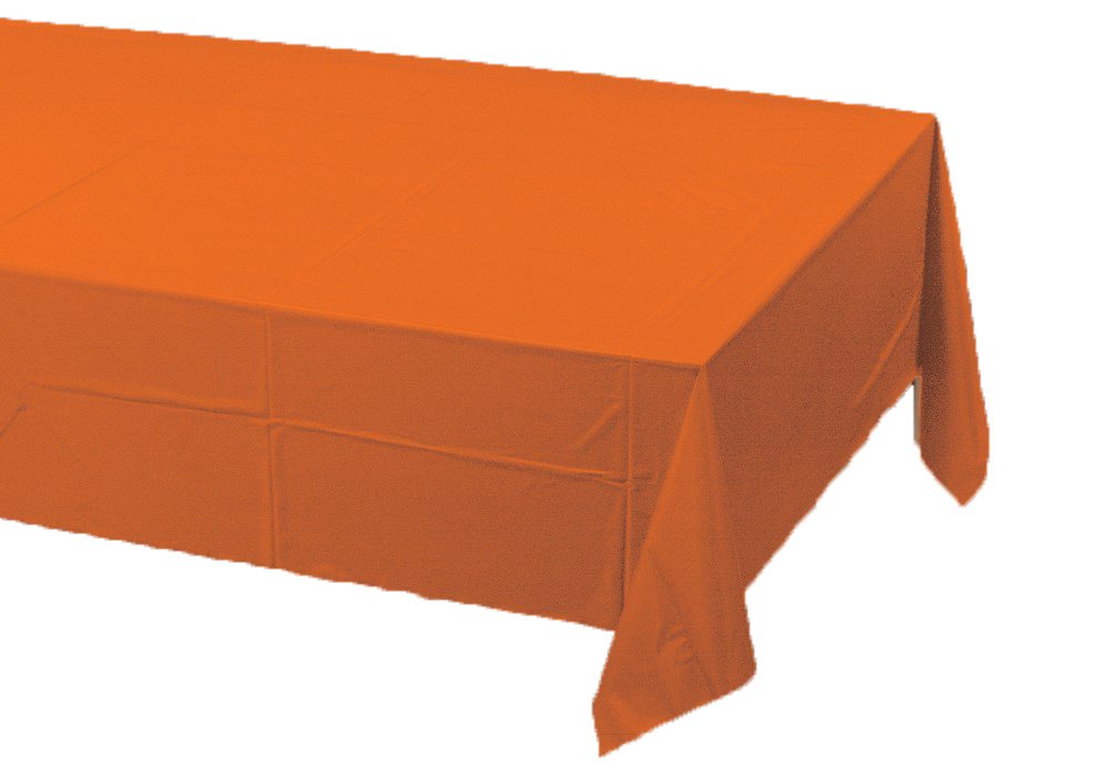 Creative Converting Tablecover 54''X 108'' Tis/Poly, One Size, Sunkissed Orange