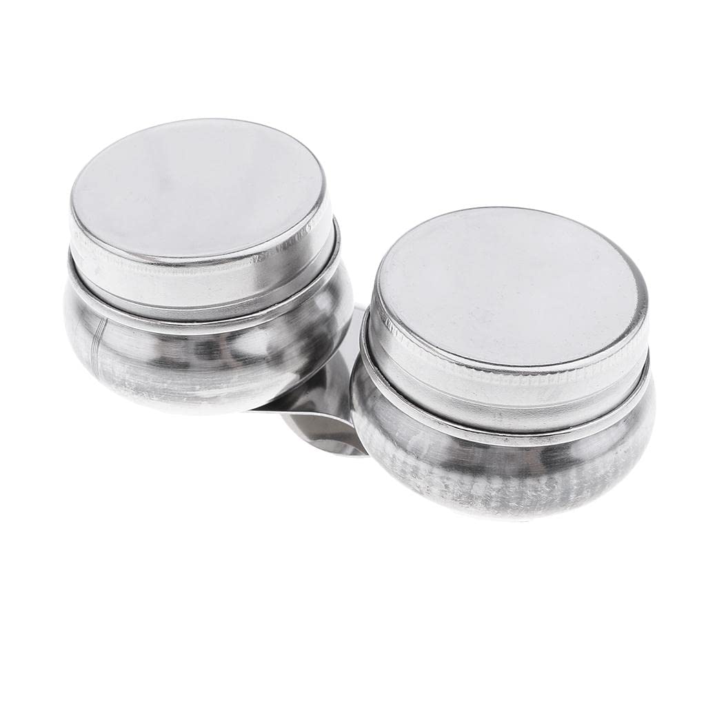 Calandis Artists Stainless Steel Double Dipper Palette Clip For Painting With Lid