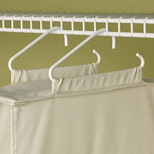 Household Essentials 10-Pocket Hanging Shoe Organizer - Natural Canvas, Model 311344 for Closet Storage