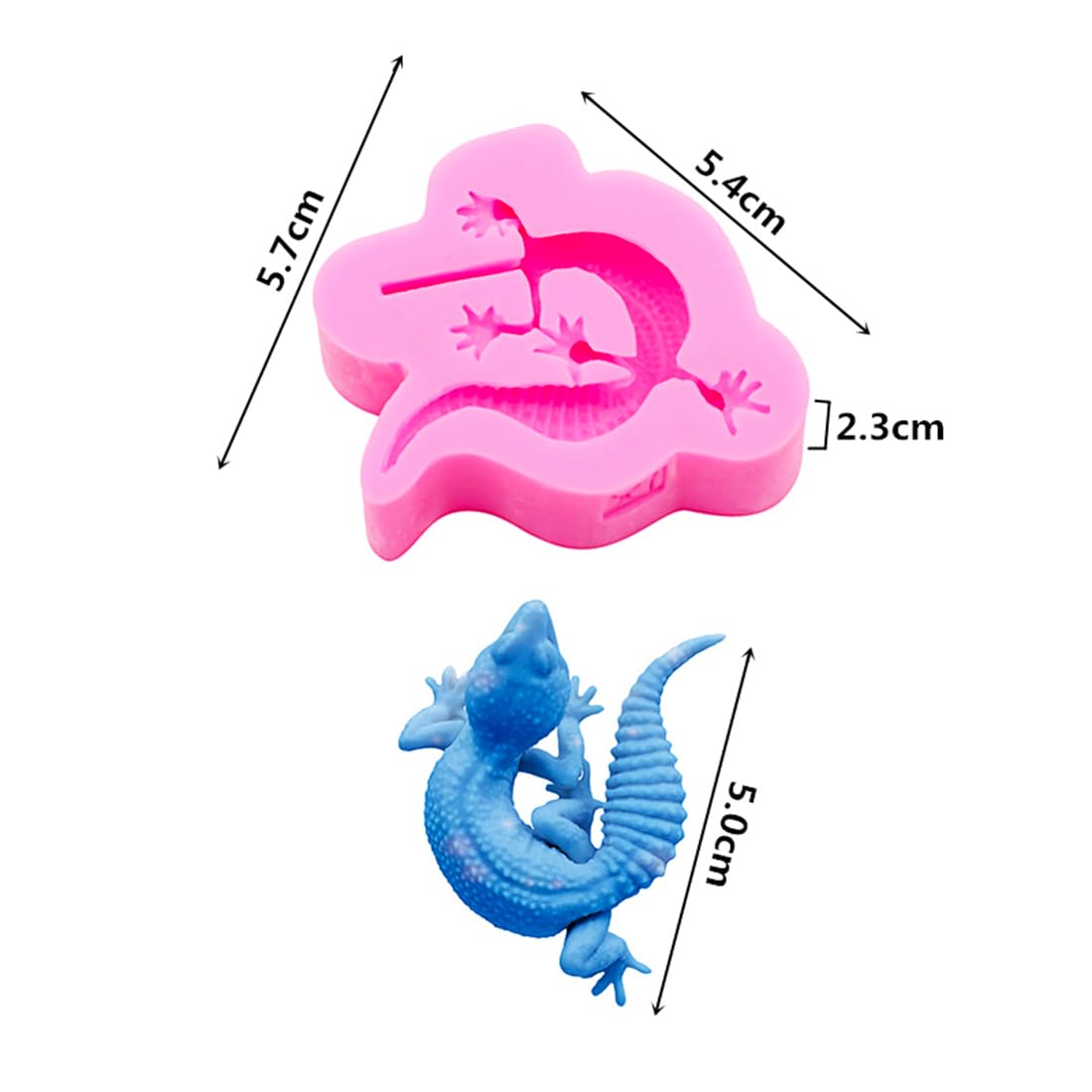 Gecko Shape Silicone Mold For Handmade Diy Crystal Jello Cake Topper Decoration Pudding Candy Desserts Pendant Trinket Fondant E