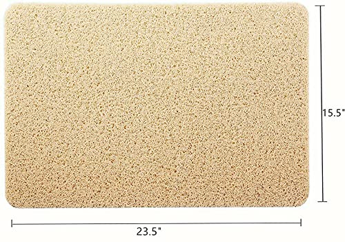 Anti Slip Shower Mat, Soft Textured Bath Mat, Easy Drain Non Slip Comfort Bathtub Mats, Quick Drying Pvc Loofah Bathroom Mats, P