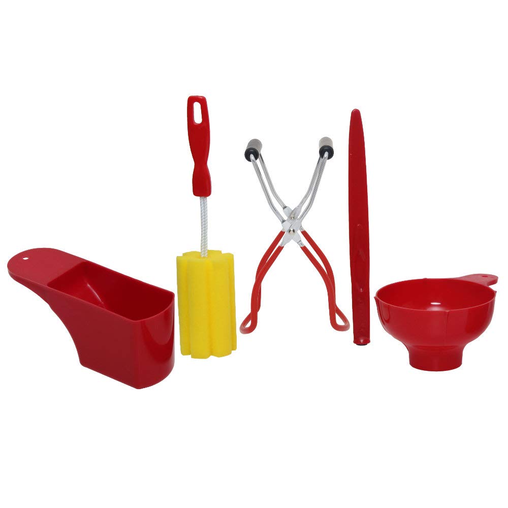 Kitchen Crop Vkp1205 Canning Kit, Tools Scoop, Dark Red