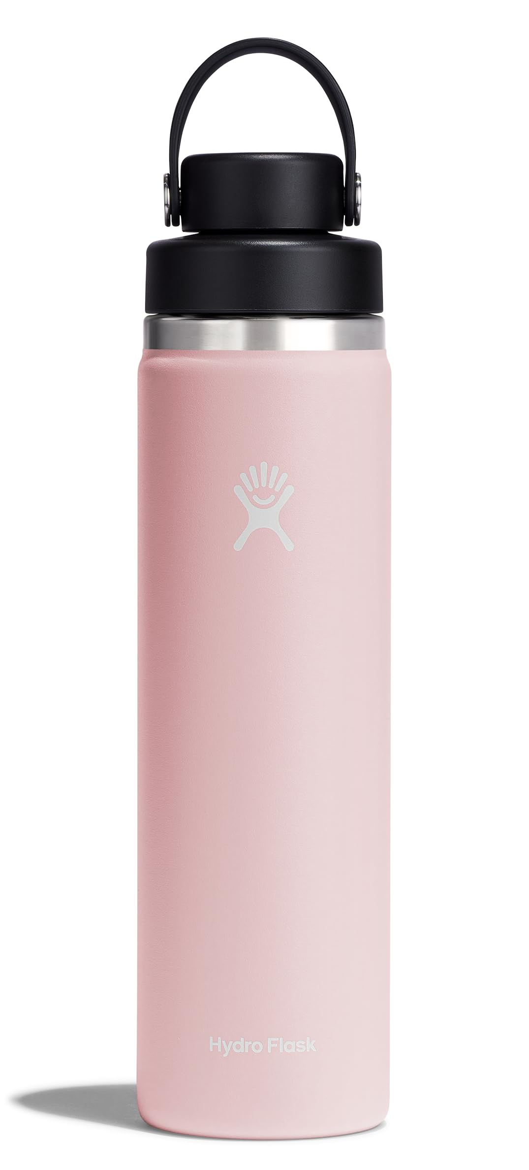 Hydro Flask Water Bottle  Insulated Stainless Steel  Wide Mouth Flex Chug Lid, Non Spill, Leakproof in 24 Oz Trillium Pink