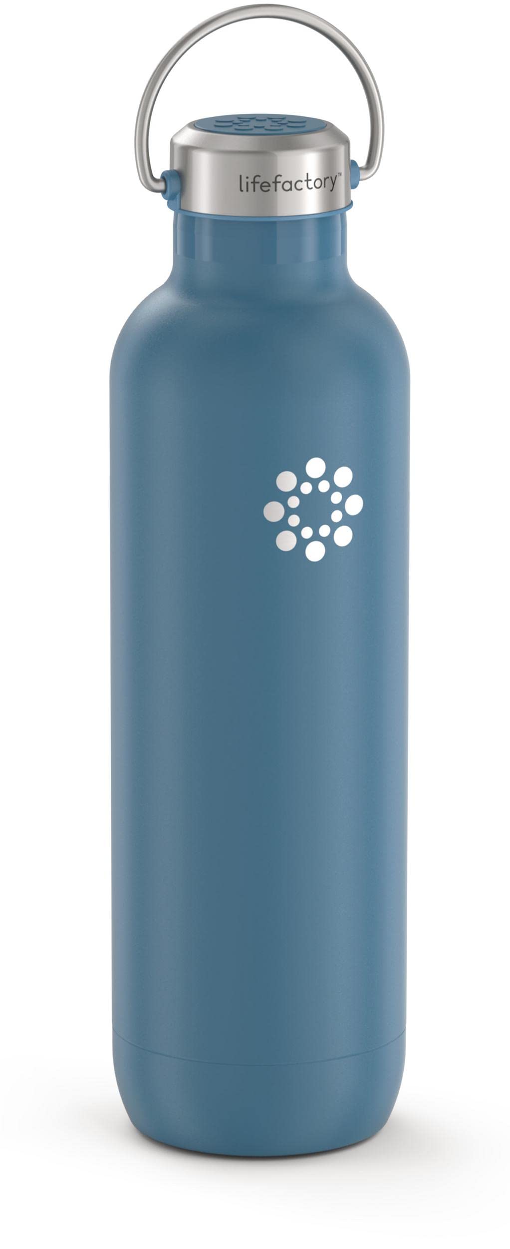 Lifefactory 32-Ounce Stainless Steel Vacuum-Insulated Sport Bottle  Dark Denim
