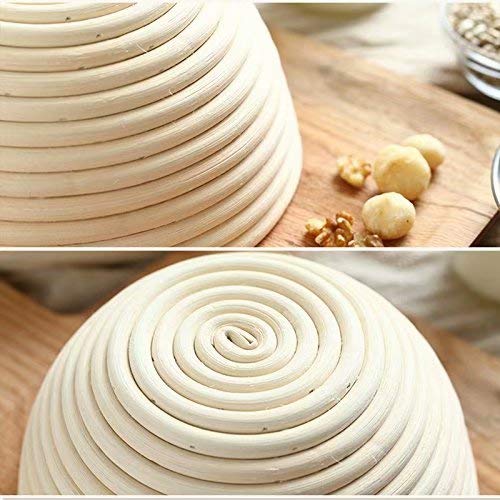 6 Pack Of 5 Inch Sourdough Bread Bakery Basket,Round Bread Banneton Proofing Basket With Linen Liner Cloth, Brotform Dough Risin