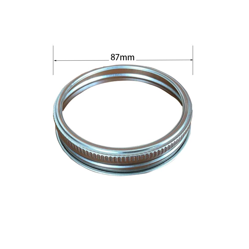 Mason Jar Replacement Rings Or Tops Durable & Rustproof Tinplate Metal Bands/Rings For Mason Jar, Jar, Canning Jars,Storage (Set