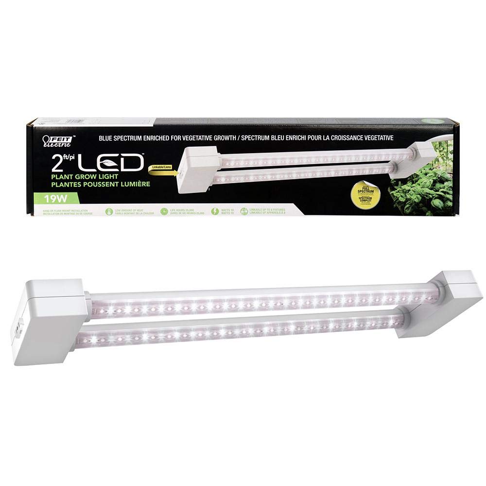 Feit Electric Glp24Fs19Wled - Grow Light For Indoor Plants And Gardens - Full Spectrum 2Ft Led Grow Light With Dual Bulb -24 Inc