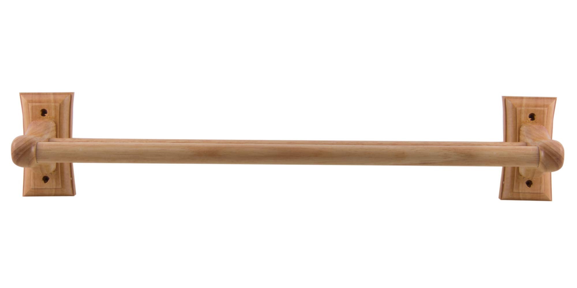 Alfi Brand Ab5505 24 Double Rack Wooden Towel Bar Bathroom Accessory, Natural Wood