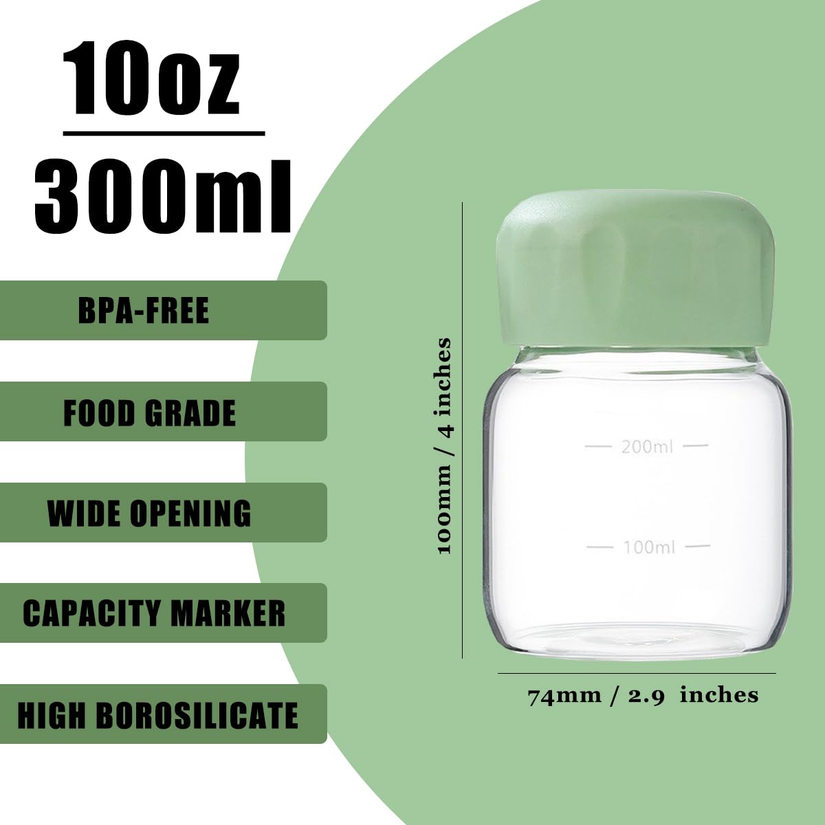 Danmu Glass Juice Bottles With Lids 10Oz,Juicing Bottles Reusable Glass 100% Leakproof,Glass Bottles For Juicing,Water,Kombucha,