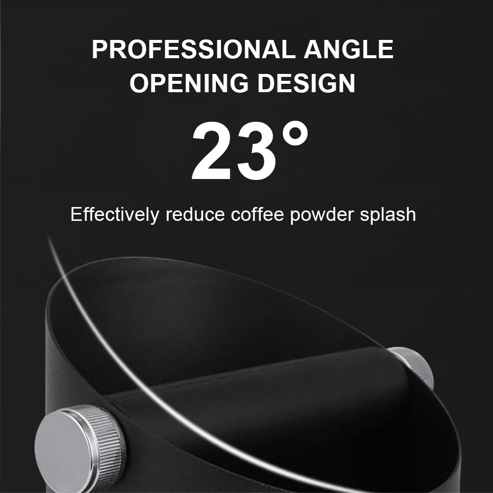 Ompellus Espresso Knock Box, Large Capacity & Non-Slip Base Coffee Knock Box, Barista Tools, Espresso Machine Accessories (Black